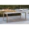 Armen Living Fineline Indoor Outdoor 80" Rectangle Dining Table in Light Eucalyptus Wood and Super Stone LCFLDIWDLT - alternate 2